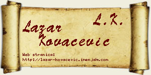 Lazar Kovačević vizit kartica